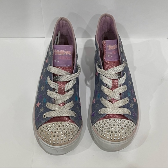 Sketchers Twinkle Toes Light Up Shiny Stars Size 1 - Picture 5 of 10